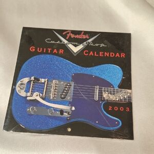 Fender Guitar Calendar 2003 Vintage Y2K Music